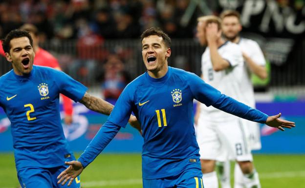 Coutinho y Paulinho hacen de Neymar