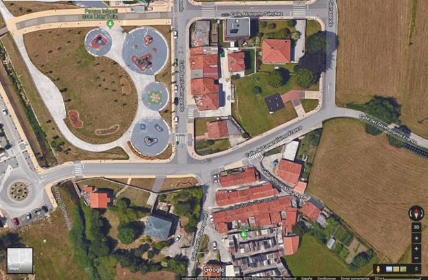 Google Maps 'rebautiza' calles y parques de Sierrapando, en Torrelavega