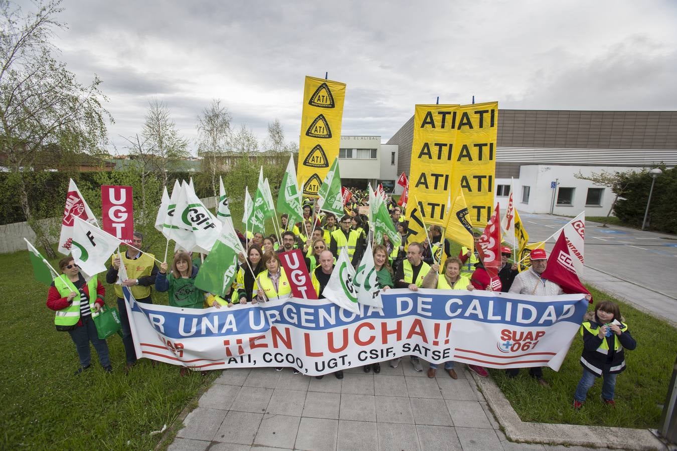 Manifestación del SUAP y el 061