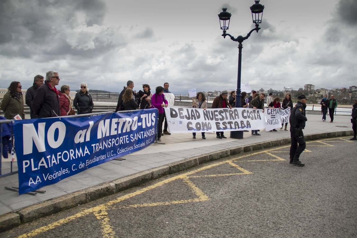 Protesta contra el MetroTus y los diques de La Mgdalena
