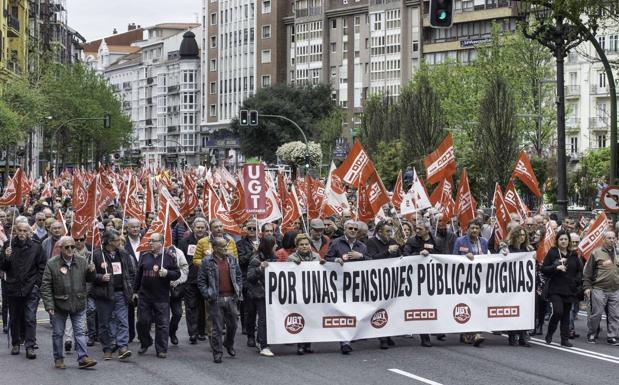 Los pensionistas convocan una nueva manifestación este sábado en Santander