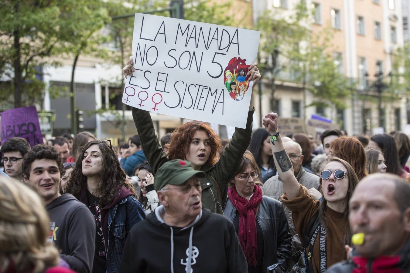 Manifestación contra la sentencia de 'La Manada' en Santander