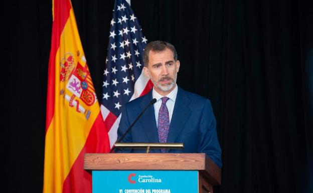 El Rey no prevé hablar de Cataluña con Trump
