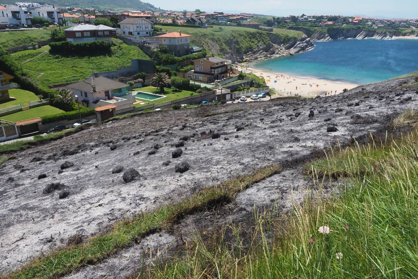 Incendio en la zona de Portio