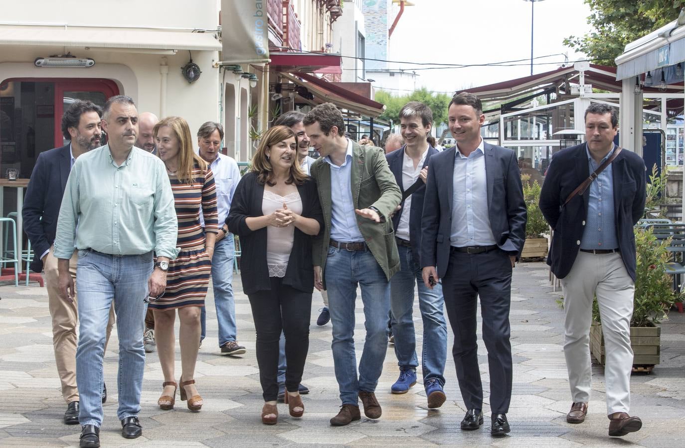 Pablo Casado, en un acto con afiliados del PP en Santander