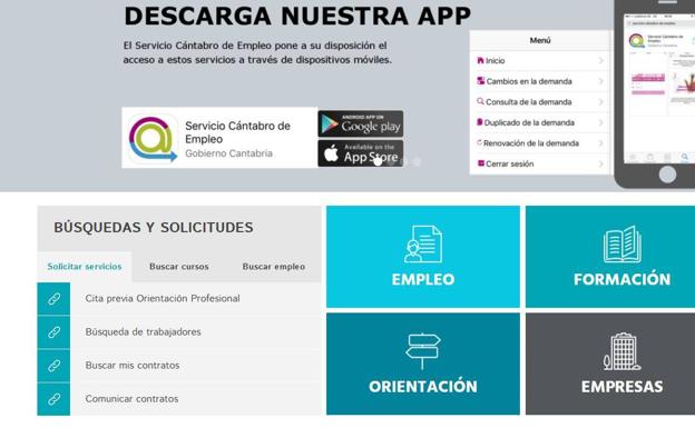 El Servicio Cántabro de Empleo estrena web y aplicación para el móvil