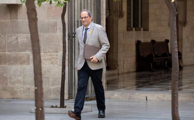 Torra insiste en tender la mano a Sánchez tras la Diada: «No ponemos fecha límite al diálogo»