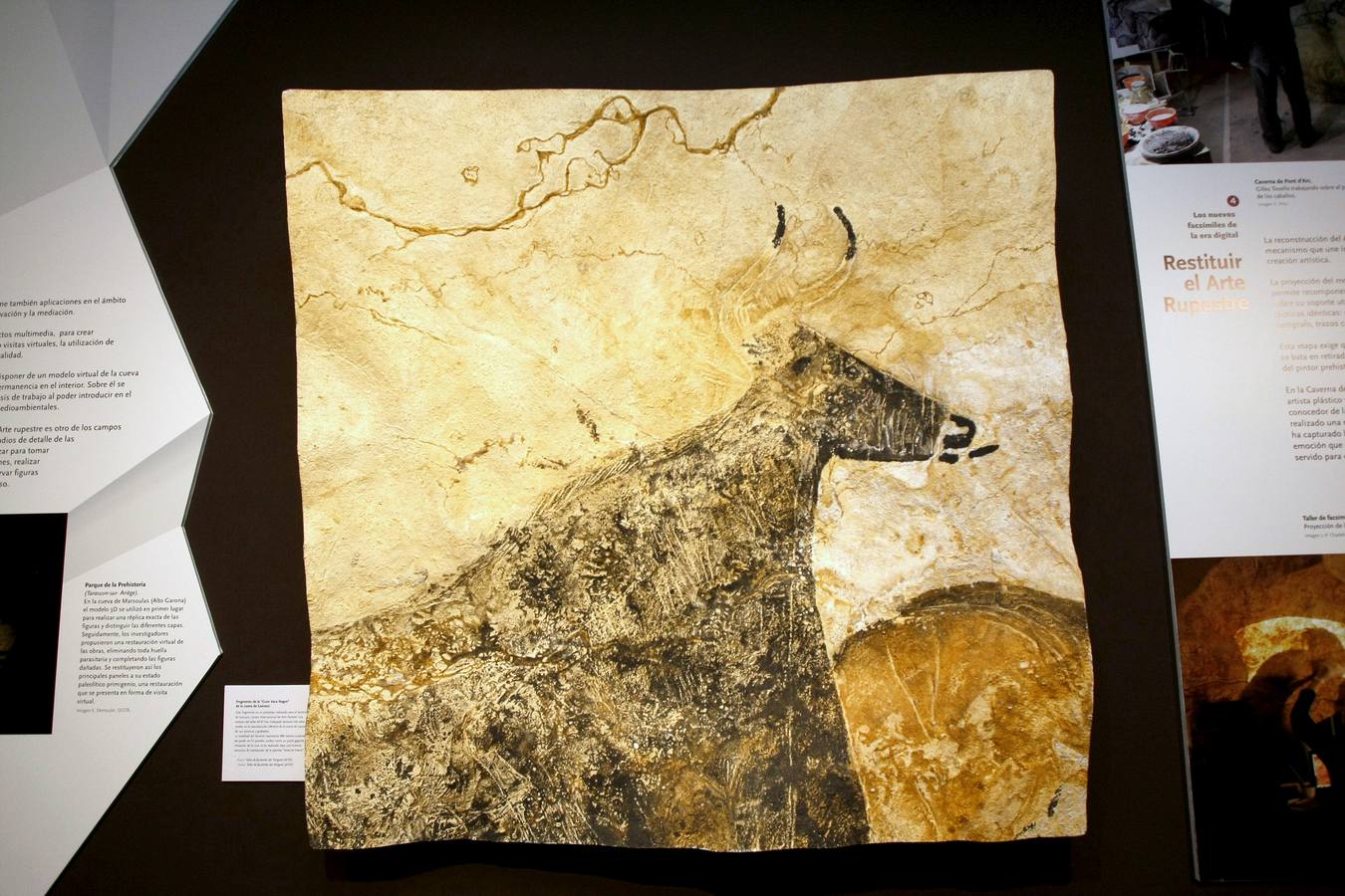 Una exposición en el Museo de Altamira descubre las técnicas utilizadas en la reproducción de las cuevas con arte rupestre
