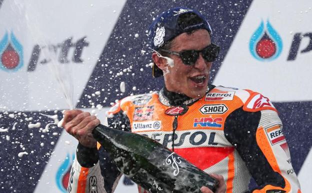 Márquez: «Nos hemos quitado la espina de ganar a Ducati en la última vuelta»