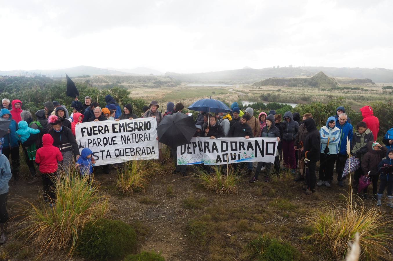 Marcha contra la instalación de la futura depuradora en Cuchía