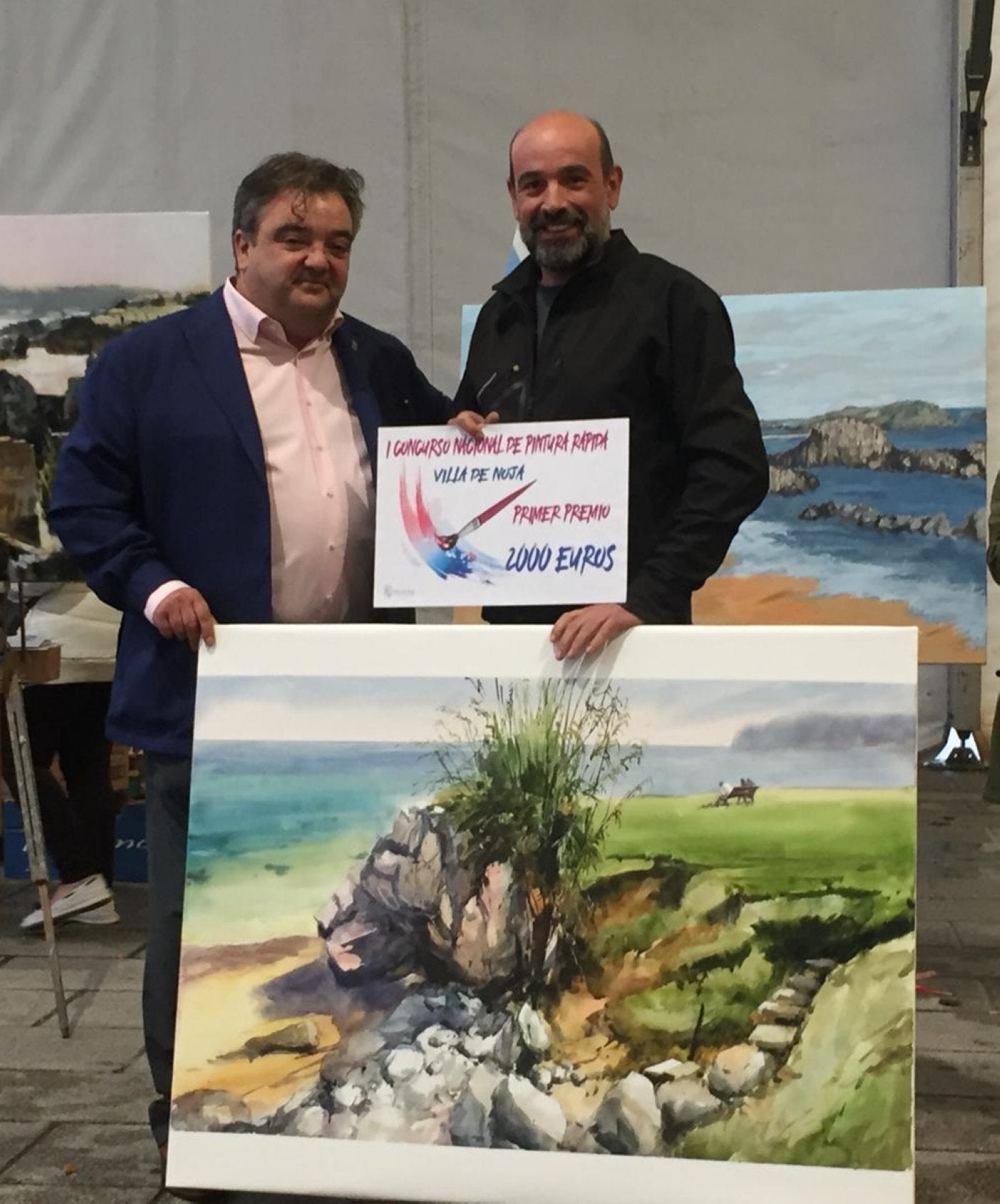 Carlos Espiga gana el primer premio en el Concurso de Pintura Rápida