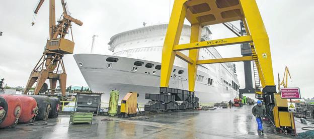 Astander reforma el 'Pont Aven', el buque insignia de Brittany Ferries