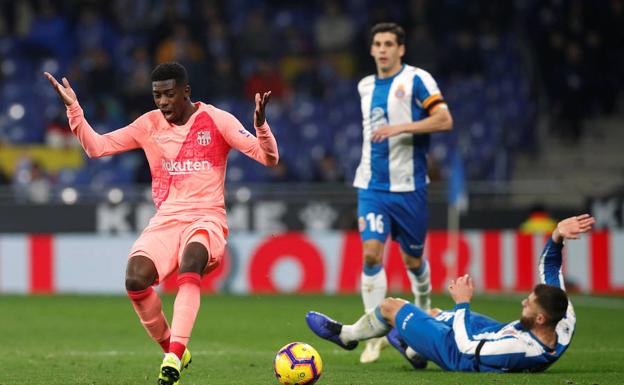 Dembélé estropea la fiesta del Barça