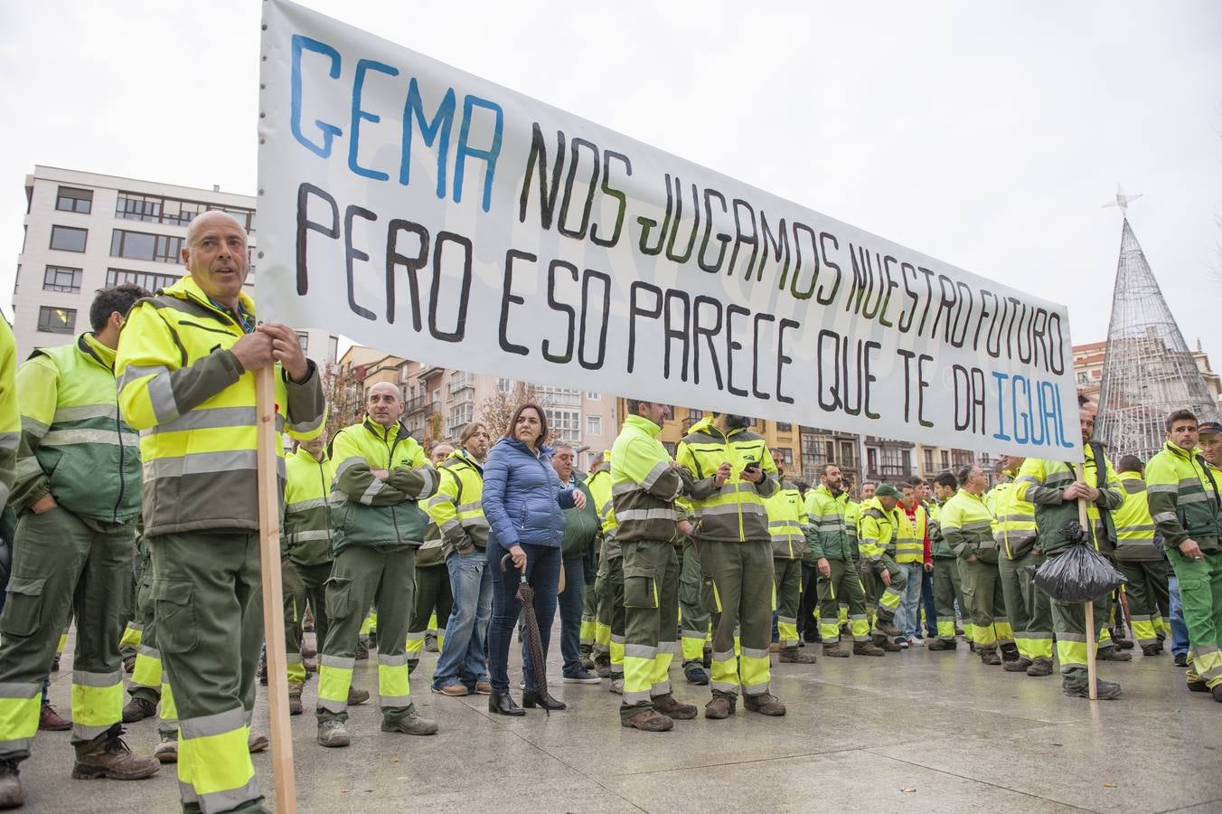 Nueva protesta de los trabajadores de Parques y Jardines de Santander