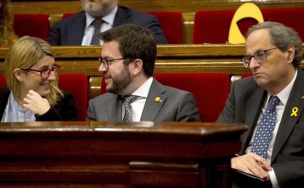 Aragonès y Artadi se desmarcan del duro discurso de Torra de fin de año