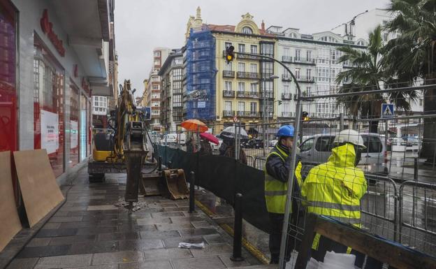 Arrancan las obras en la calle Isabel II de Santander