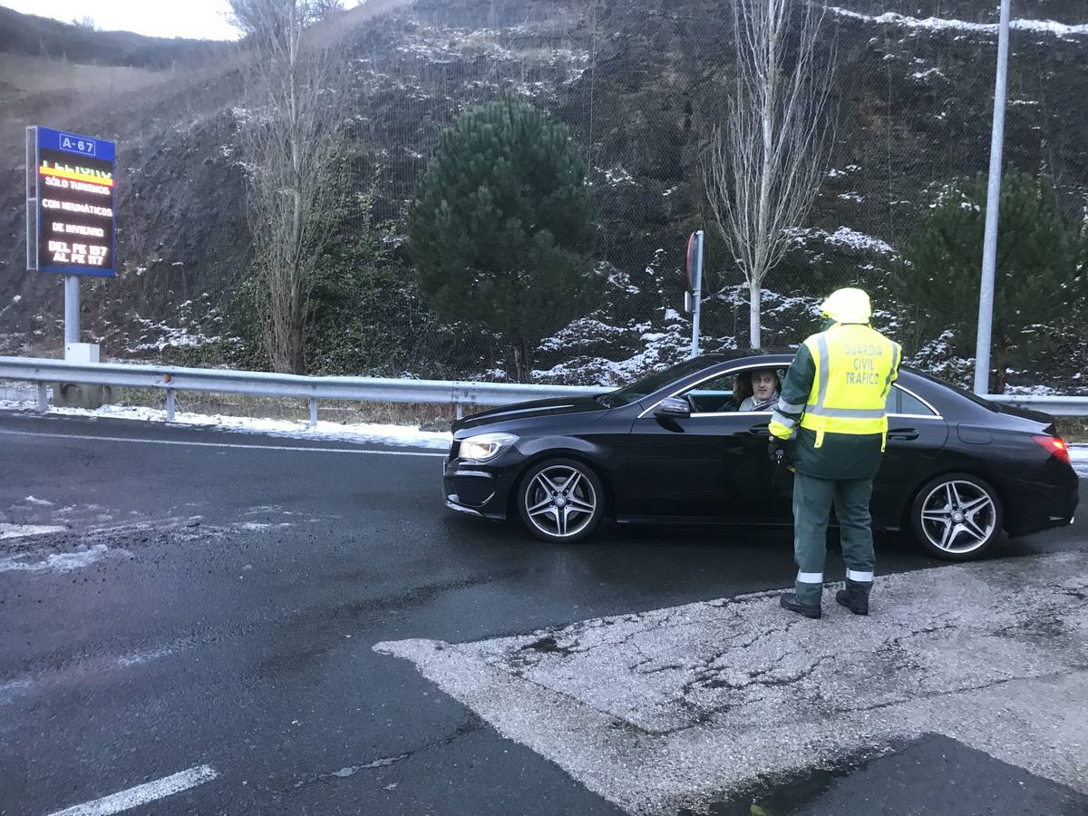 Así de complicado ha sido circular por la A-67 esta mañana