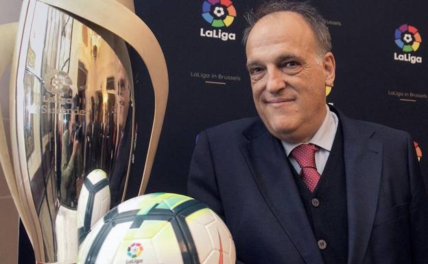 Tebas: «Desde que Florentino abrió la veda, todos opinan demasiado sobre el VAR»