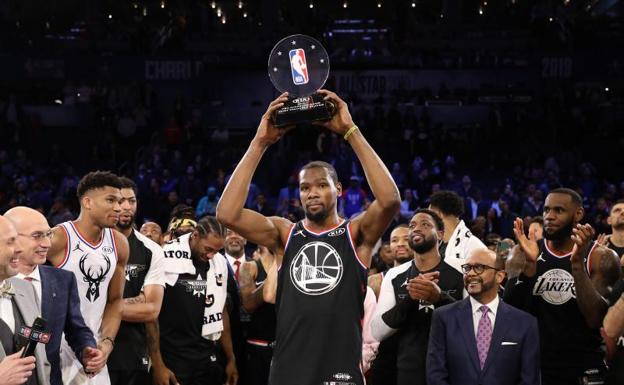 El equipo de LeBron remonta y gana el All Star con Durant como MVP