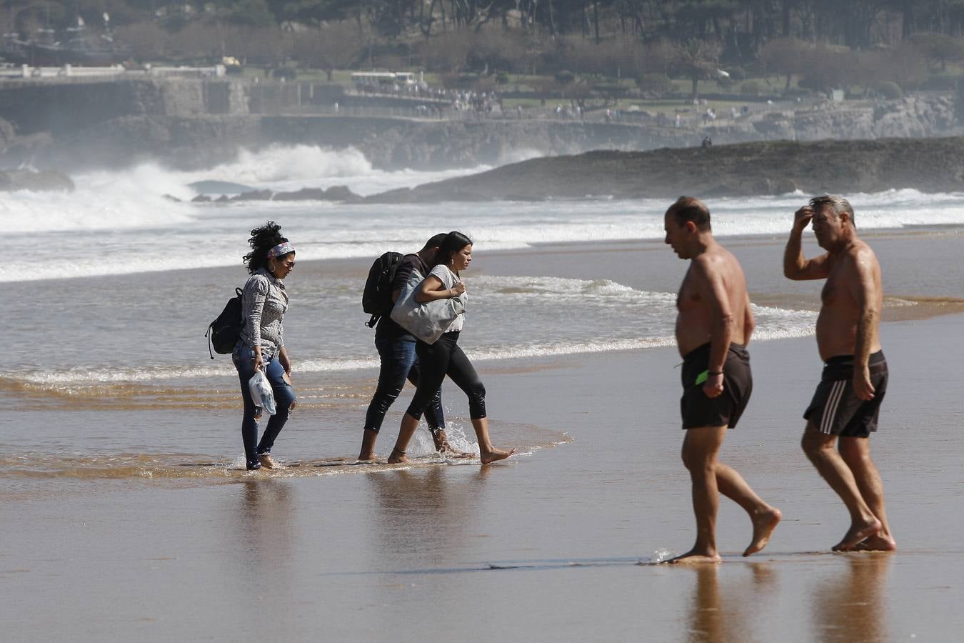 Tiempo de playa en el primer domingo de la primavera