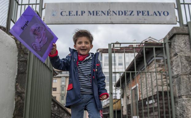 Sergio ya va al cole