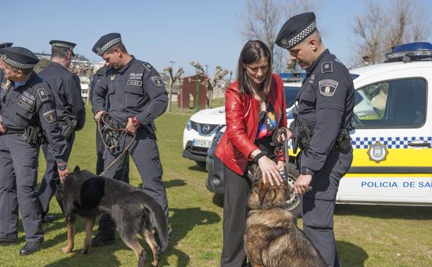 La Policía Local de Santander incorpora dos perros para reforzar la vigilancia en la ciudad