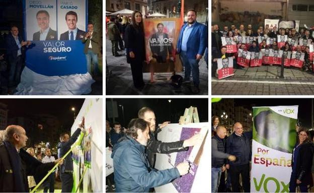 Entre carteles, mensajes y peticiones de voto