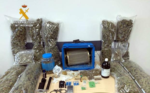 Encuentran cocaína, éxtasis y potenciadores sexuales al desmantelar una plantación de marihuana en Sonabia