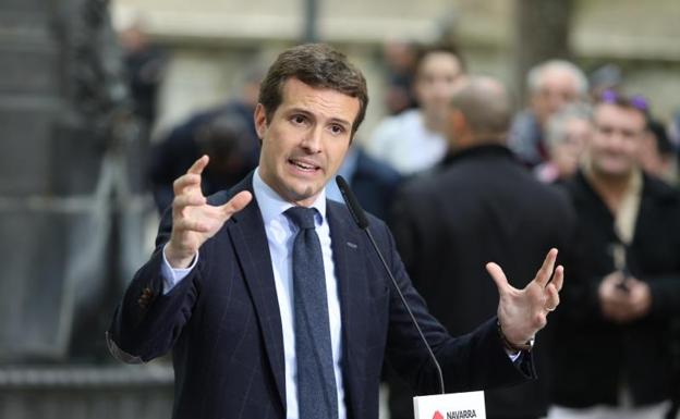 Casado ejemplifica en la coalición navarra el voto «optimizado» para el 28-A