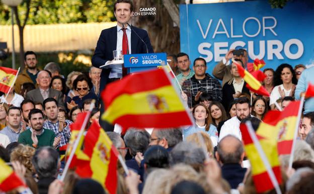 Casado dice que Pedro Sánchez está «negociando la sedición, la independencia y la autodeterminación»