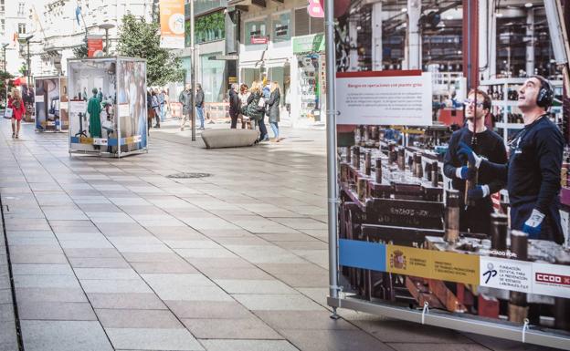CCOO inaugura una exposición urbana sobre buenas prácticas en prevención de riesgos laborales