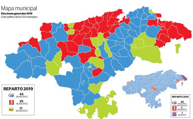 El mapa municipal se vuelve tricolor