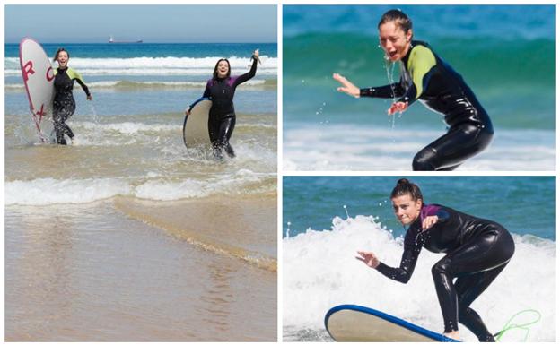 De la pequeña pantalla a surfear por Cantabria