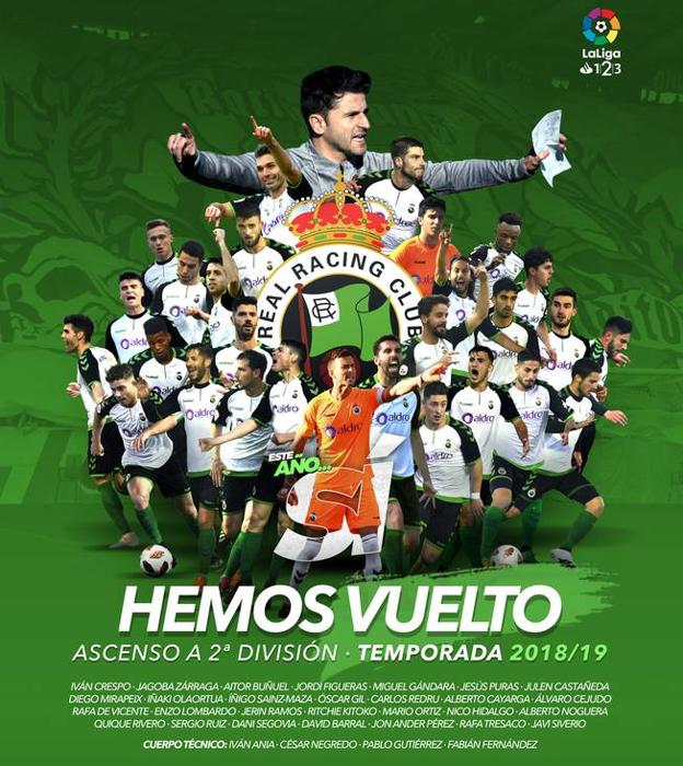 Este sábado, gratis con El Diario, el póster del ascenso del Racing