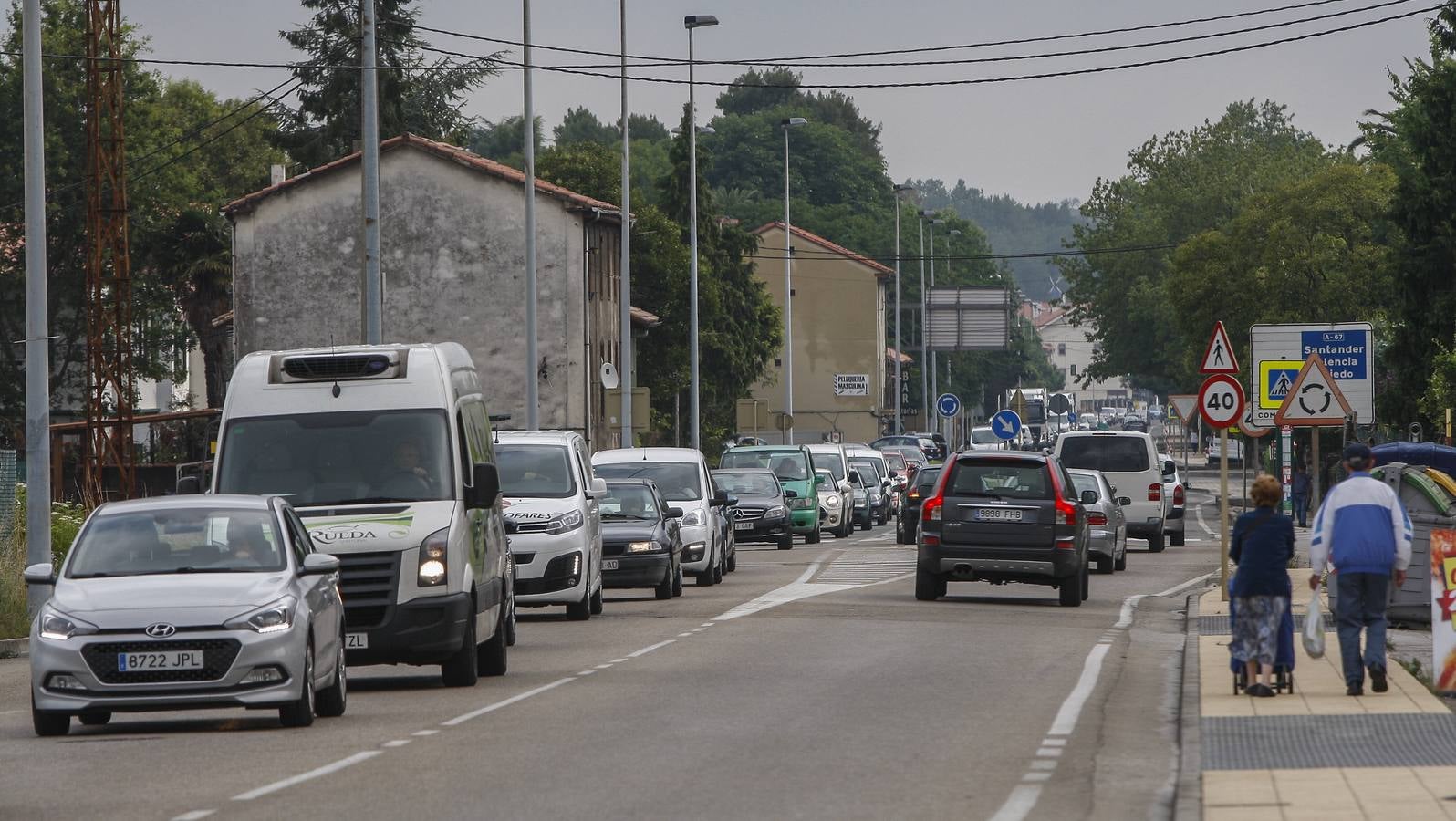 Hundimiento de la calzada (A-67, a la altura de Barreda)