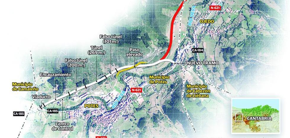 El trazado elegido de la variante de Potes discurre en su integridad por la capital lebaniega y evita Cillorigo