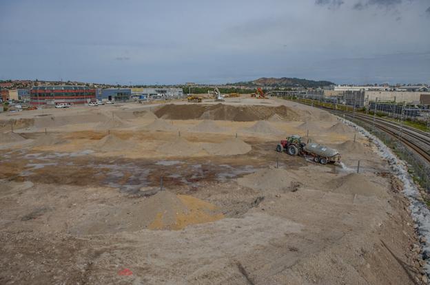 Las obras del parque comercial de Maliaño avanzan cumpliendo los plazos