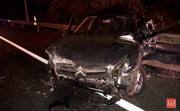 Cuatro heridos en un accidente en el que se han visto implicados ocho vehículos en Ribamontán