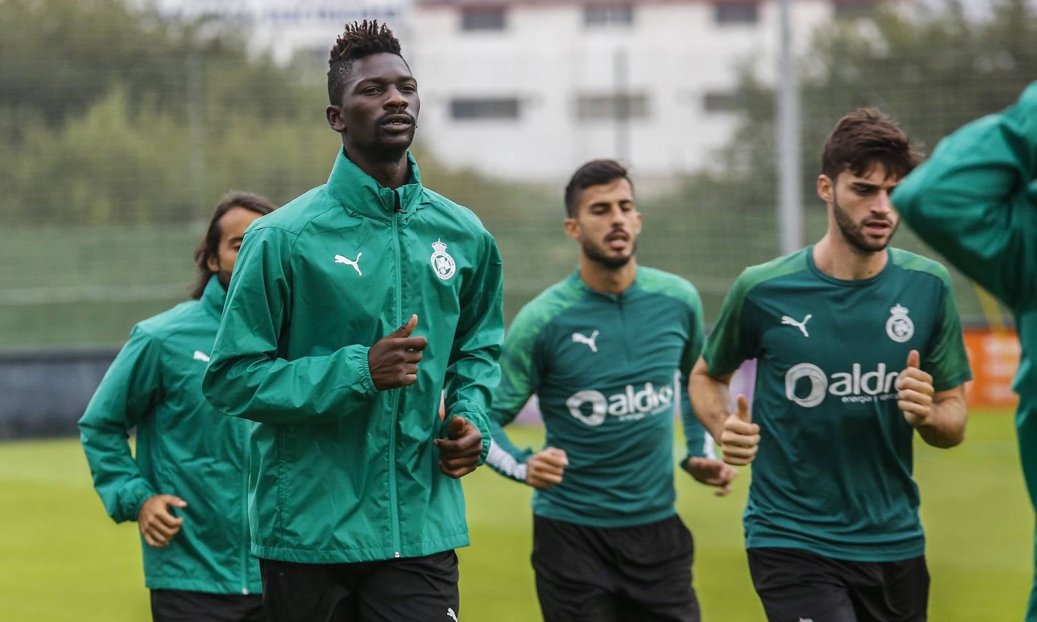 El entrenamiento del día después de la victoria ante el Mirandés