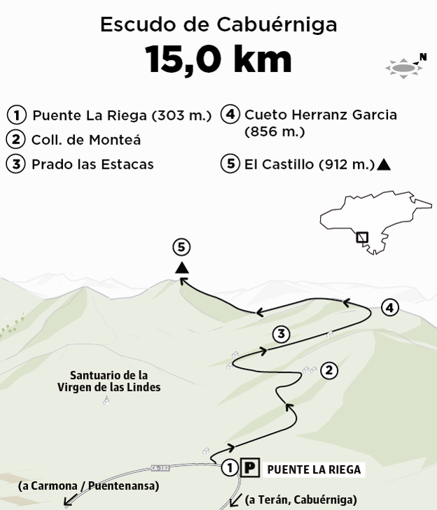 Ruta por El Castillo (263 m.), entre Cabezón y Valdáliga