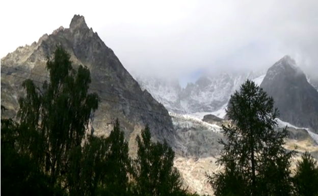 El hielo del Mont Blanc se derrite