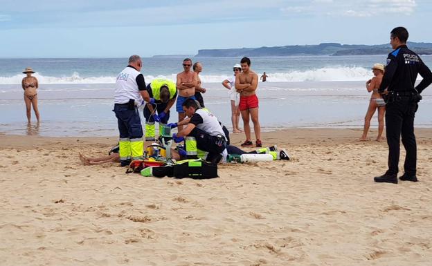 Muere un hombre de 80 años en la playa de El Sardinero