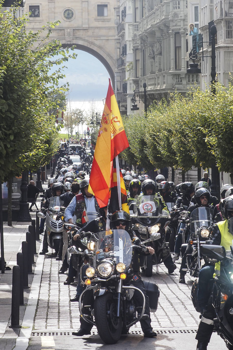 La congregación de motoristas en Santander