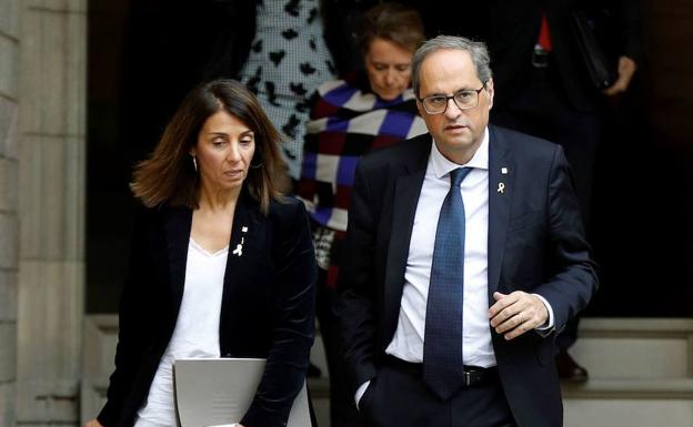 Torra acusa al Rey de hacer política en plena campaña y no escuchar las protestas en Barcelona