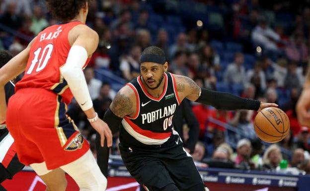 Carmelo Anthony regresa pero no es suficiente para la victoria de los Blazers