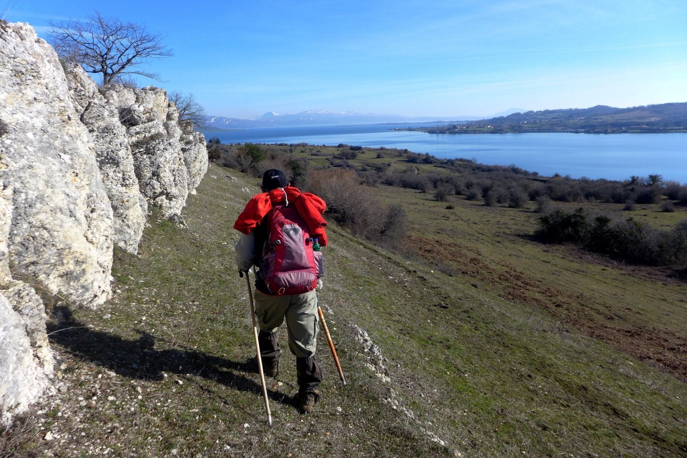 Una 'isla' en medio del embalse