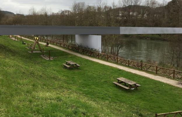 La construcción de la pasarela sobre el Saja se retrasa a primavera para evitar las avenidas del río