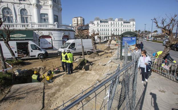 Las obras del tanque de tormentas de la plaza de Italia afectarán al tráfico de El Sardinero desde el lunes