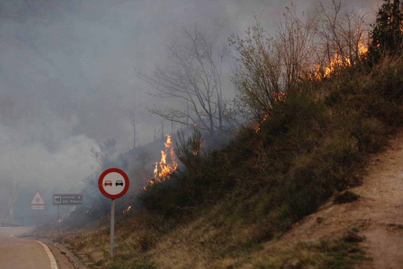 Extinguidos todos los incendios provocados este sábado, excepto uno en Lamasón