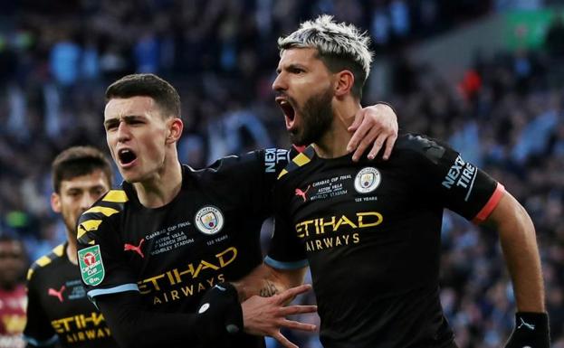 Agüero y Rodri le dan la tercera Copa de la Liga seguida al City